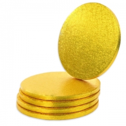 Podkład złoty okrągły pod tort 45 cm